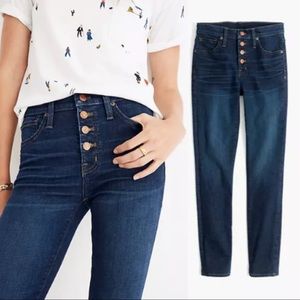 Madewell Mid Rise Skinny Jeans Hayes Wash Petite